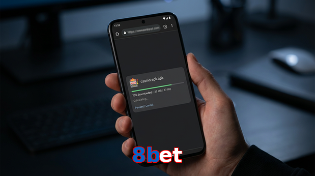 Main screen of 8Bet apk page for PK players