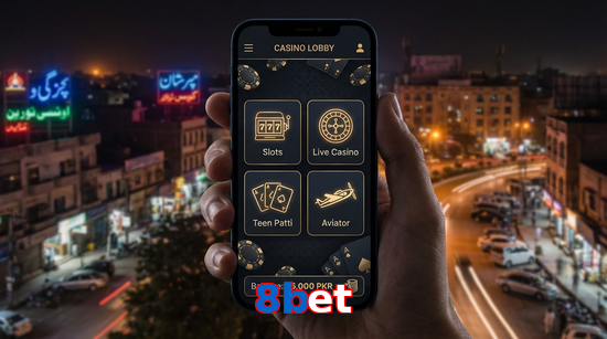 Main screen of 8Bet app page for PK players